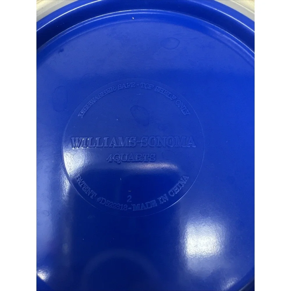 Vintage William- Sonoma 4 quarts Spouted Mixing‎ Bowl, Blue - Pancakes!!
